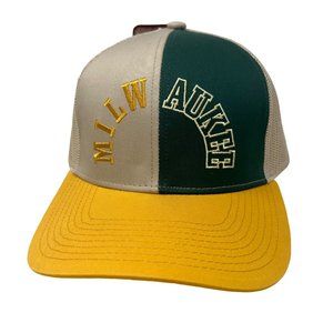 Good Land Supply Co Trucker Hat One Size Green Tan Milwaukee Adjustable Snapback